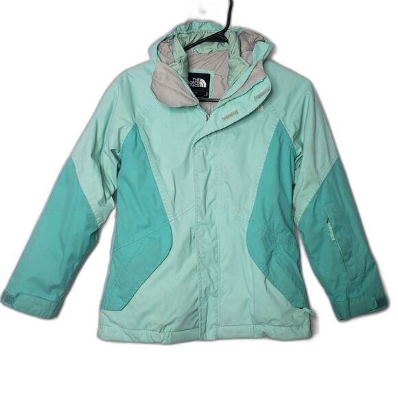 THE NORTH FACE Kira Triclimate Jacket Coat Light Blue Girls Size Medium